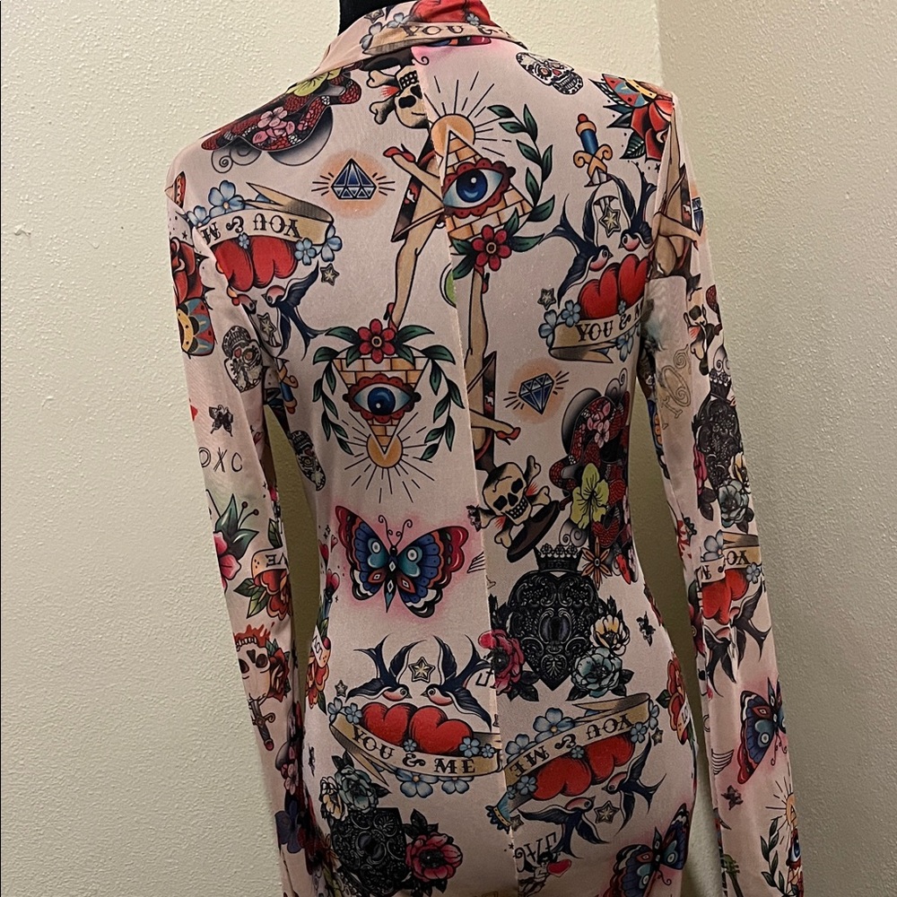 Colorful Patterned Jumpsuit - Picture 4 of 7